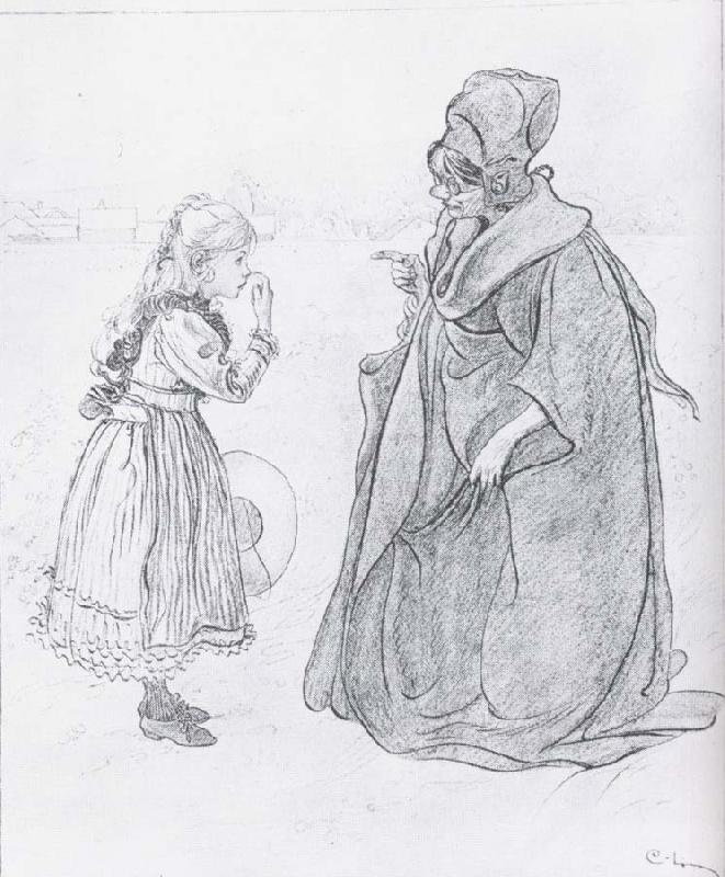 Carl Larsson Girl-s School in Grandma-s Day oil painting image